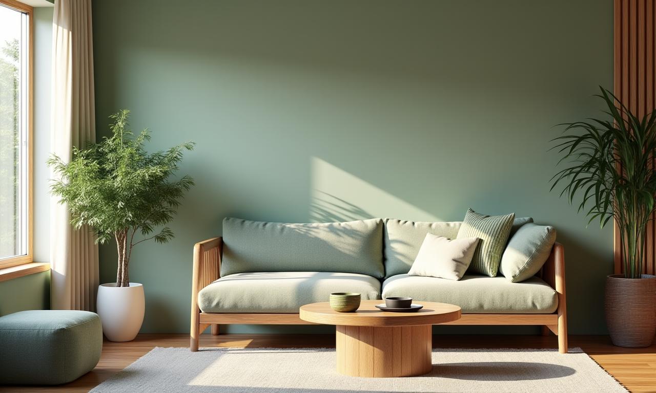 Menta Homeの家具で美しく整えられた、ハーブが香るリビングルーム