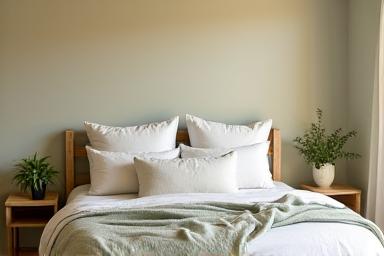 ハーブの香りが漂うようなMenta Homeの寝室